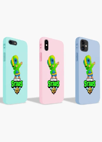 Чохол силіконовий Apple Iphone 7 Зелений Леон Бравл Старс (Green Leon Brawl Stars) (17361-1705) MobiPrint (219507543)