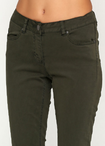 Зеленые демисезонные зауженные джинсы Colours