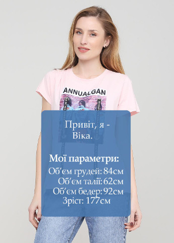 Розовая летняя футболка Evis