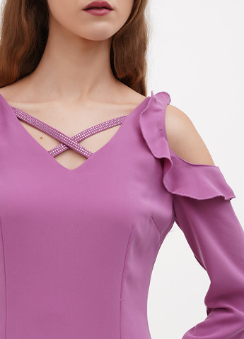 Бузкова кежуал сукня Sassofono однотонна