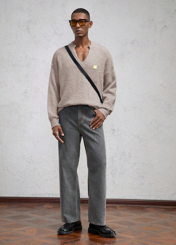 Бежевий демісезонний пуловер пуловер SHEIN