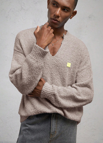 Бежевий демісезонний пуловер пуловер SHEIN