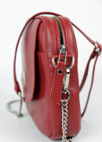 Сумка жіноча шкіряна через плече. Маленька сумочка клатч червона. Крос боді з натуральної шкіри. Crystal Kozhanty (224402308)