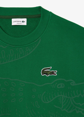 Світшот Lacoste - Прямий крій логотип зелений кежуал, спортивний бавовна - (276459799)