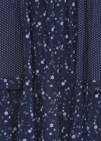Темно-синя кежуал сукня оверсайз L&N з квітковим принтом