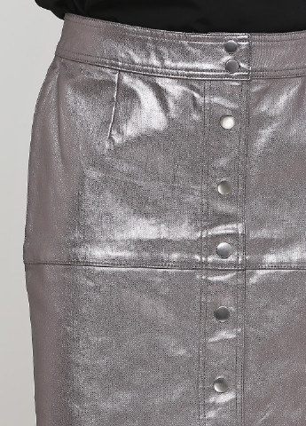 Серебряная кэжуал однотонная юбка Rick Cardona