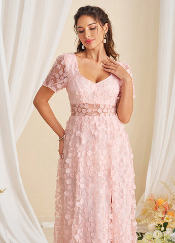 Світло-рожева святковий сукня SHEIN однотонна