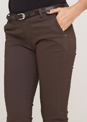 Коричневые кэжуал демисезонные чиносы брюки Made in Italy