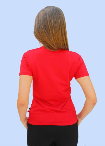 Красная летняя футболка женская с коротким рукавом Tommy Hilfiger