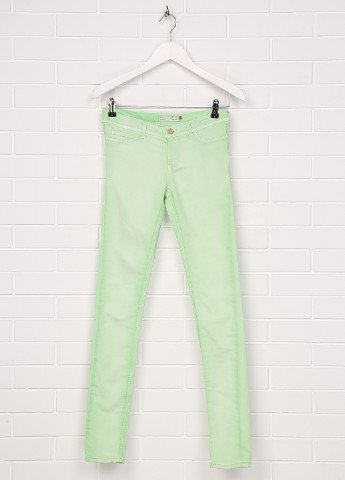 Зеленые кэжуал демисезонные зауженные брюки Amy Gee