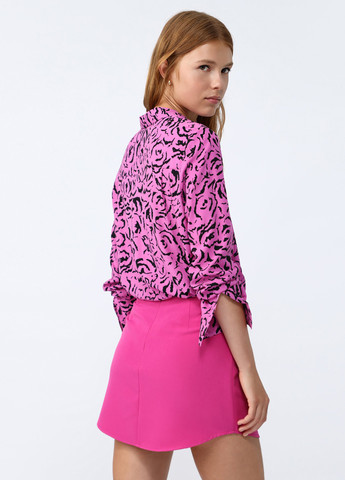 Фуксиновая кэжуал однотонная юбка Lefties