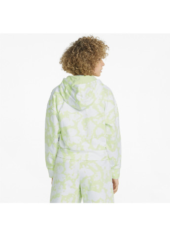 Зеленое спортивное толстовка summer full-zip women's hoodie Puma однотонное