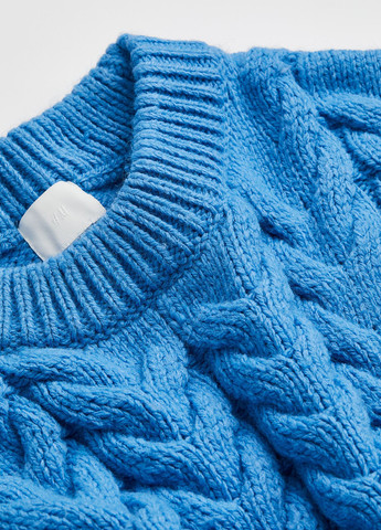 Темно-голубой зимний светр зимовий H&M
