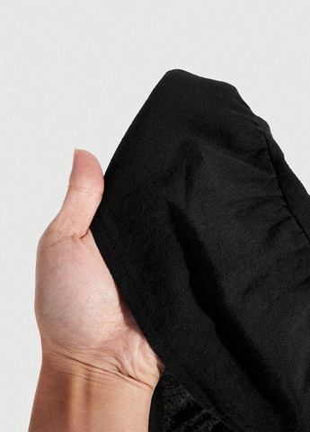 Чорна кежуал сукня кльош Romwe однотонна