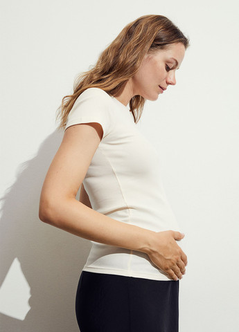 Молочная летняя футболка для беременных H&M