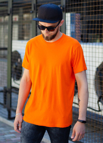Оранжевая футболка basic Without