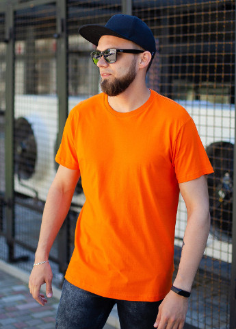 Оранжевая футболка basic Without
