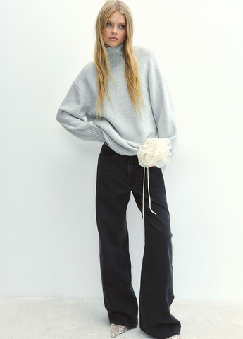 Світло-бірюзовий зимовий светр джемпер H&M