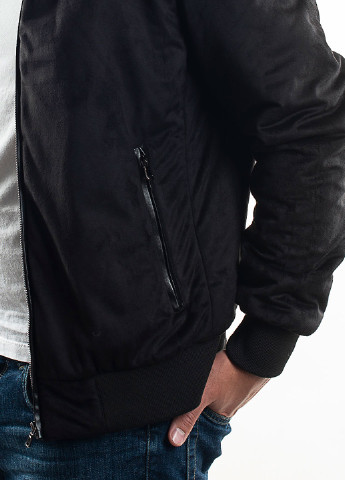 Черная демисезонная куртка из искусственной замши Astoni Carbon