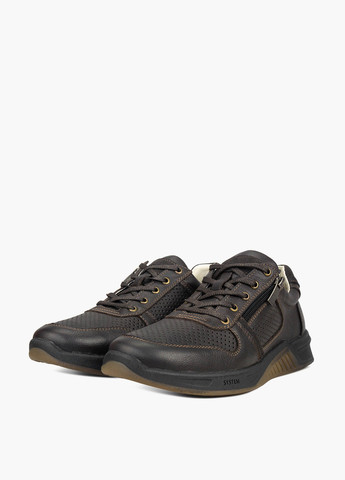 Коричневые осенние мужские кроссовки Esco со шнурками