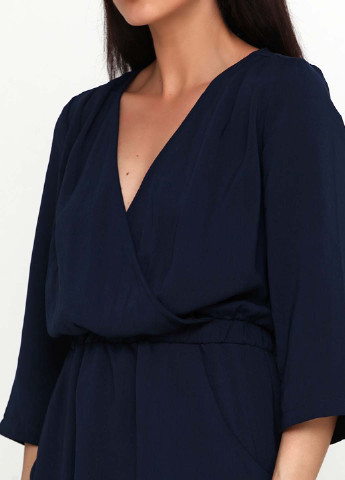 Темно-синее кэжуал платье с длинным рукавом Object
