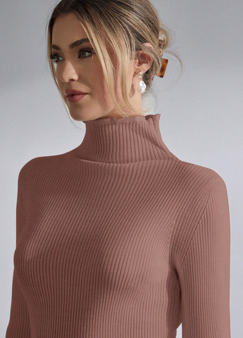 Світло-рожева кежуал сукня сукня светр SHEIN однотонна