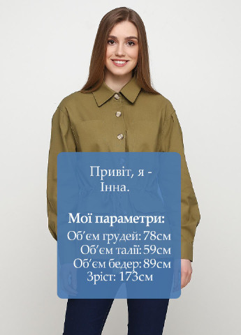 Оливковая демисезонная блуза Unigirl