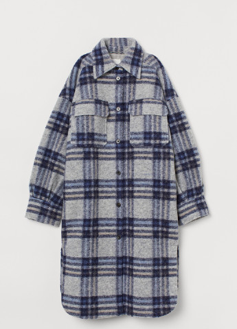 Серое демисезонное Рубашка-Пальто H&M
