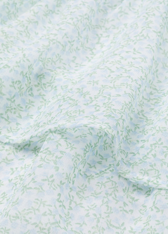 Мятное кэжуал платье H&M с цветочным принтом