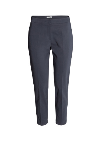 Темно-синие кэжуал демисезонные зауженные брюки H&M