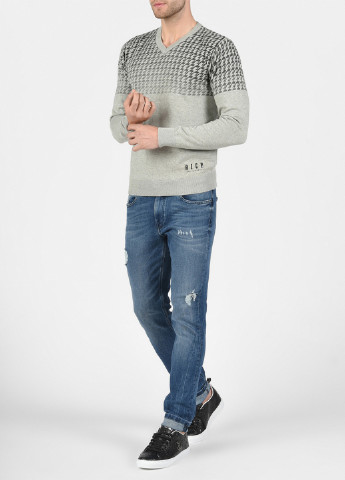 Серый демисезонный пуловер John Richmond