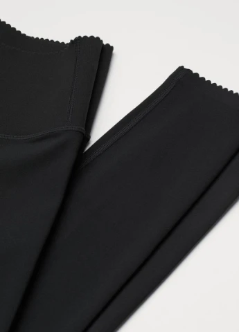 Черные демисезонные утягивающие леггинсы high waist H&M