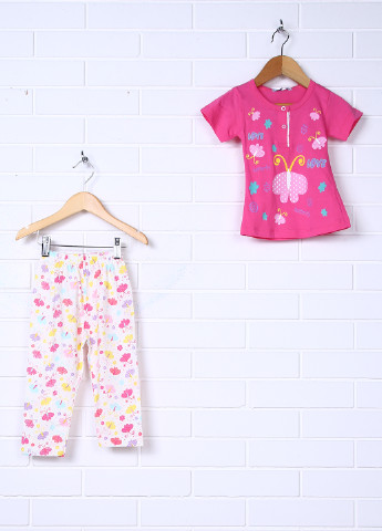 Розовая всесезон пижама (футболка, брюки) Okyanus Baby