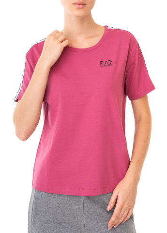 Розовая летняя футболка ARMANI EA7