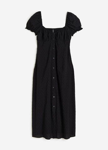 Черное кэжуал платье в стиле ампир H&M однотонное