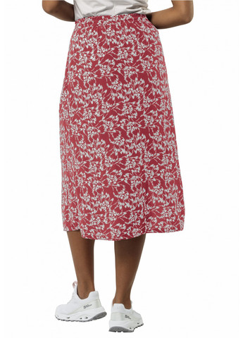 Темно-розовая кэжуал цветочной расцветки юбка Jack Wolfskin