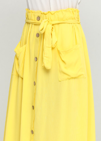Желтая кэжуал однотонная юбка Made in Italy