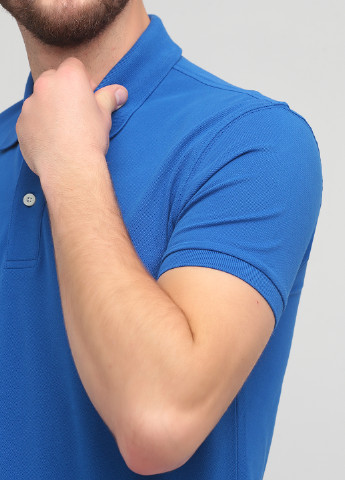 Синяя футболка-поло для мужчин La Martina однотонная