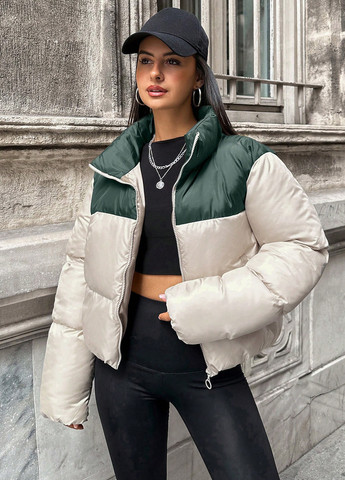 Светло-бежевая зимняя куртка SHEIN