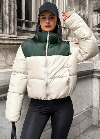 Светло-бежевая зимняя куртка SHEIN