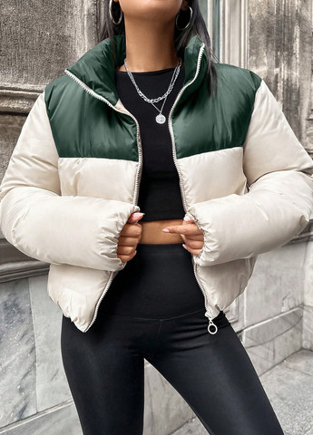 Светло-бежевая зимняя куртка SHEIN