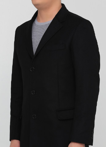 Черное демисезонное Пальто однобортное Azzaro