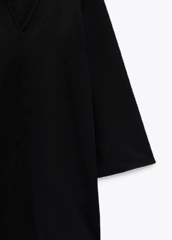 Черное кэжуал платье Zara однотонное