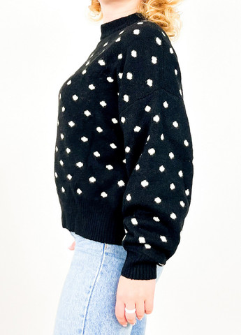 Черный зимний свитер H&M