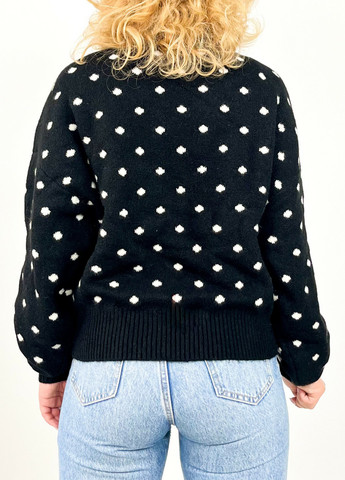 Черный зимний свитер H&M