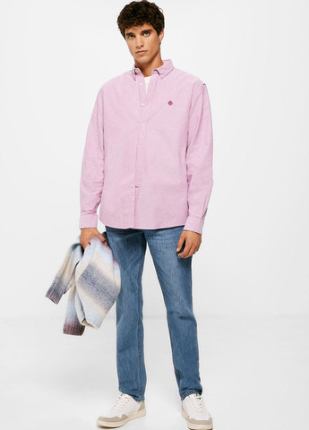 Фиолетовая кэжуал рубашка однотонная Springfield