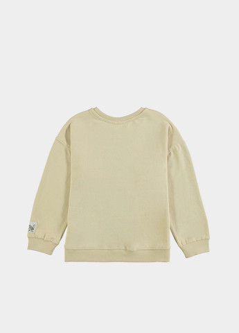 Piazza Italia світшот однотонний бежевий кежуал бавовна