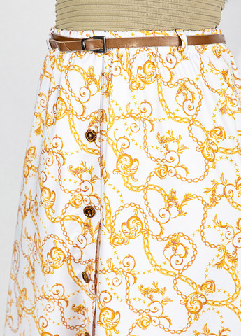 Белая кэжуал с рисунком юбка Time of Style