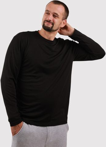 Лонгслів Blue 84 напис чорний кежуали трикотаж, поліестер