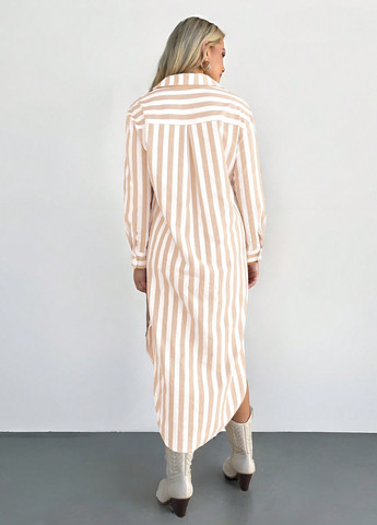 Комбинированное кэжуал платье рубашка SHEIN в полоску